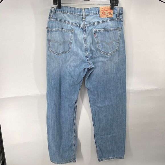 Levis Strauss Men Denim Pants Straight Jeans Acid Wash 32 x 30 - Picture 11 of 14